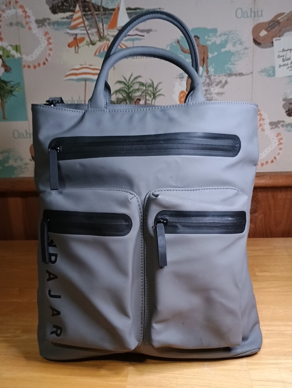 Pajar Gray Rubberized Laptop Tote Bag